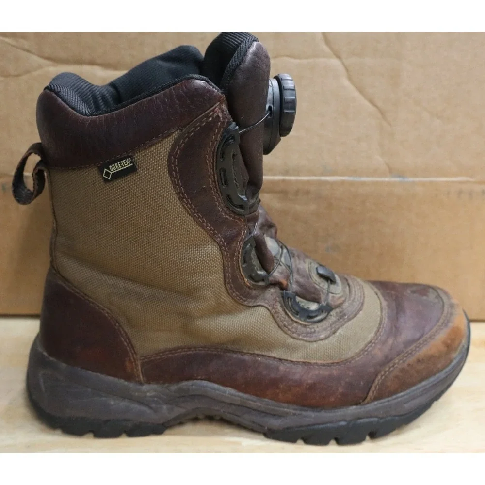 LL Bean BOA Technical Mens Brown Leather Waterproof Hunting Boots GoreTex Size 6